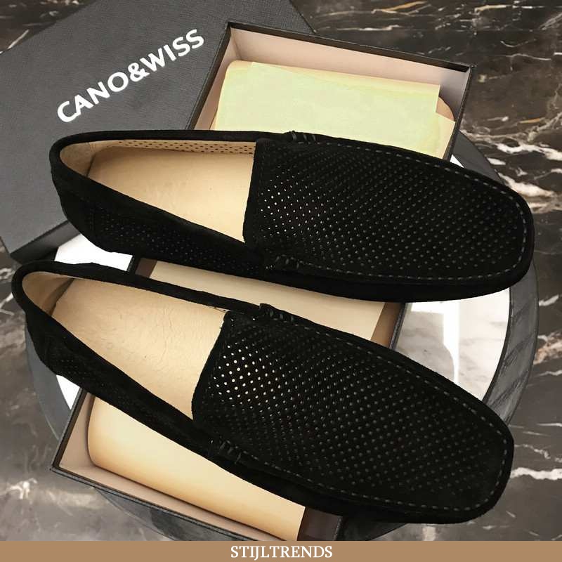Mocassins Heren Mocassin Leren Zomer Zwart
