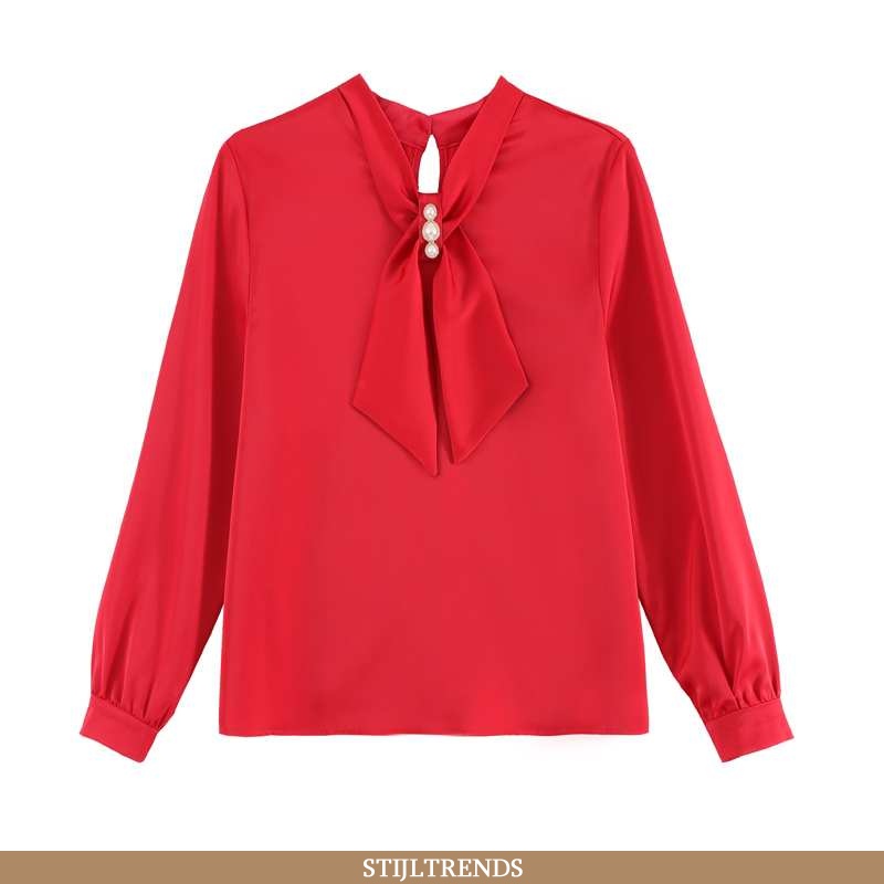 Overhemden Dames Blouse Overhemd Baggy Effen Kleur