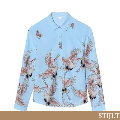 Overhemden Dames Blouse Overhemd Chiffon Lange Mouwen Vrouwen