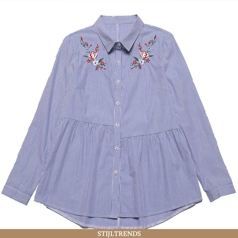 Overhemden Dames Blouse Overhemd Kort Eenvoudige