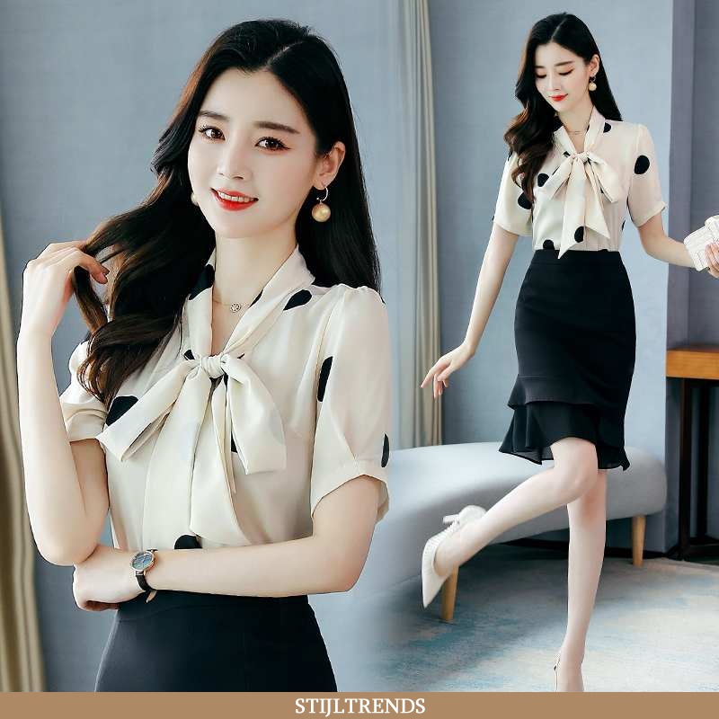 Overhemden Dames Blouse Overhemd Korte Mouw Elegante