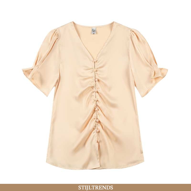 Overhemden Dames Blouse Overhemd Korte Mouw Vrouwen