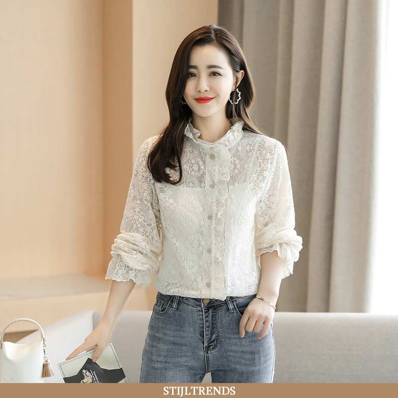 Overhemden Dames Blouse Overhemd Lange Mouwen Elegante
