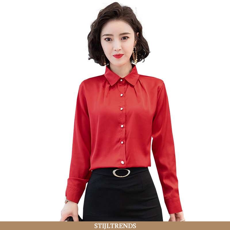 Overhemden Dames Blouse Overhemd Lange Mouwen Nieuw