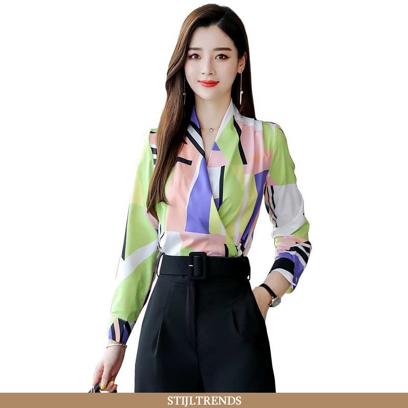 Overhemden Dames Blouse Overhemd Lange Mouwen Werk