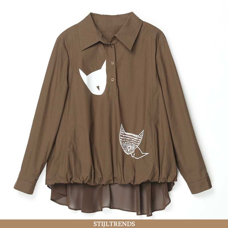 Overhemden Dames Blouse Overhemd Lente Gemiddelde