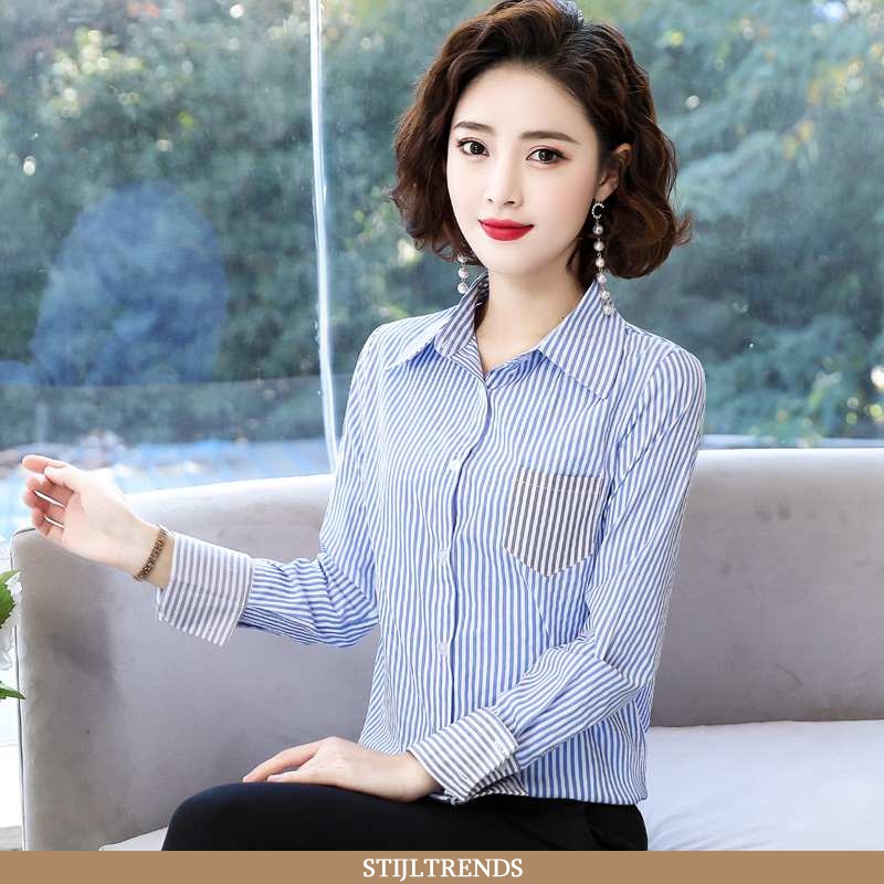 Overhemden Dames Blouse Overhemd Lente Gemiddelde