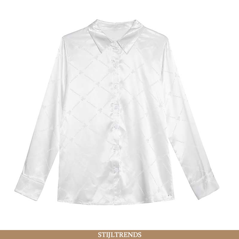 Overhemden Dames Blouse Overhemd Zijden Lange Mouwen Vrouwen