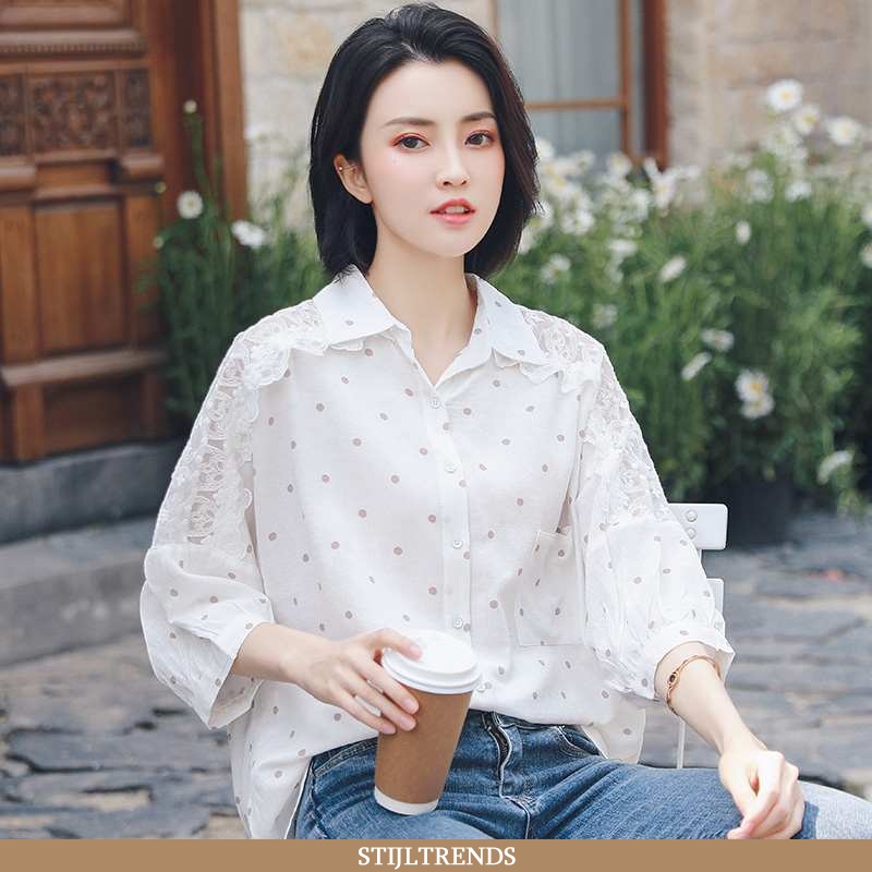 Overhemden Dames Blouse Overhemd Zomer Stip