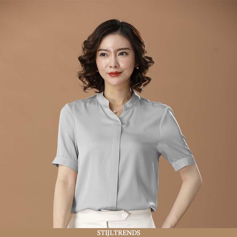Overhemden Dames Overhemd Zijden Slim Fit Nieuw