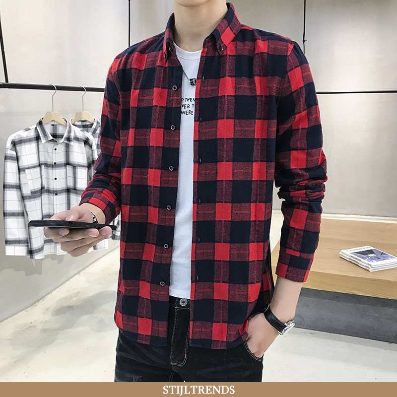 Overhemden Heren Blouse Overhemd Baggy Nieuw