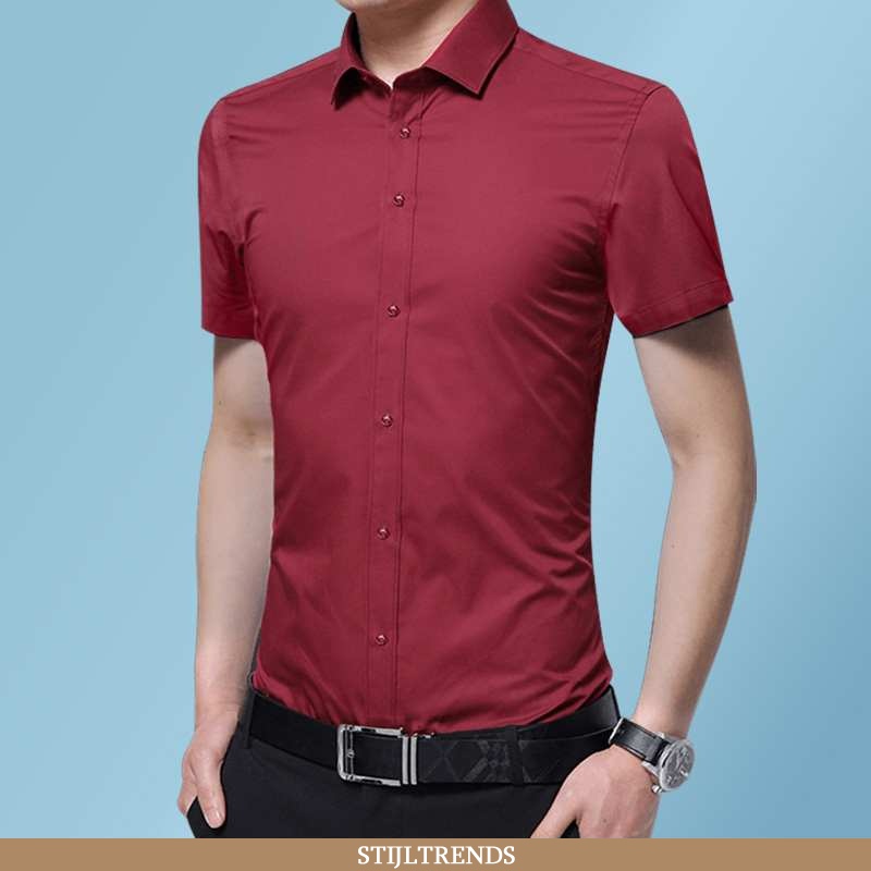 Overhemden Heren Overhemd Casual Rood