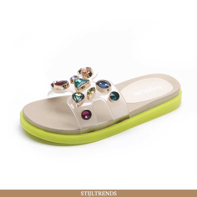Pantoffels Dames Schoenen Met Plateauzool Mesh