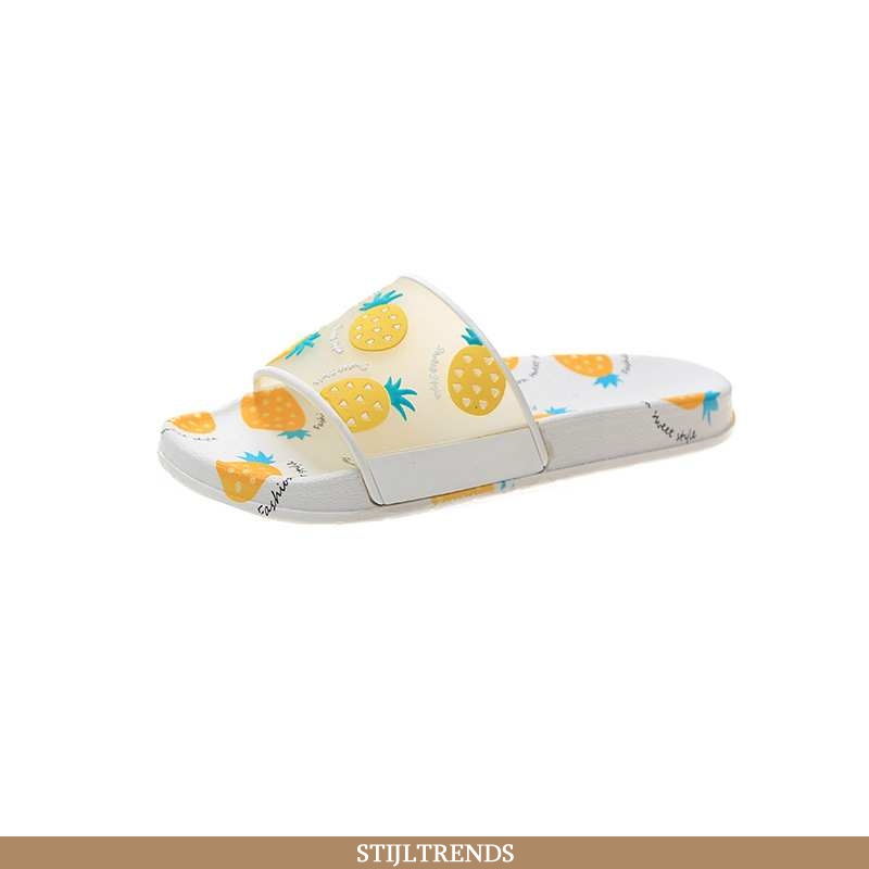 Pantoffels Dames Zomer Aardbei Geel