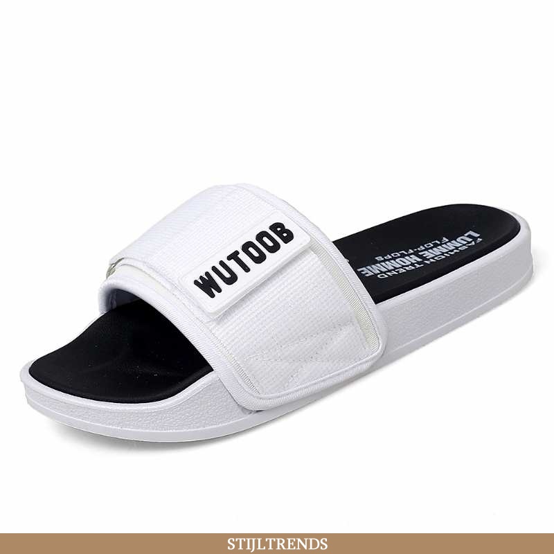 Pantoffels Heren Hippe Rood Witte