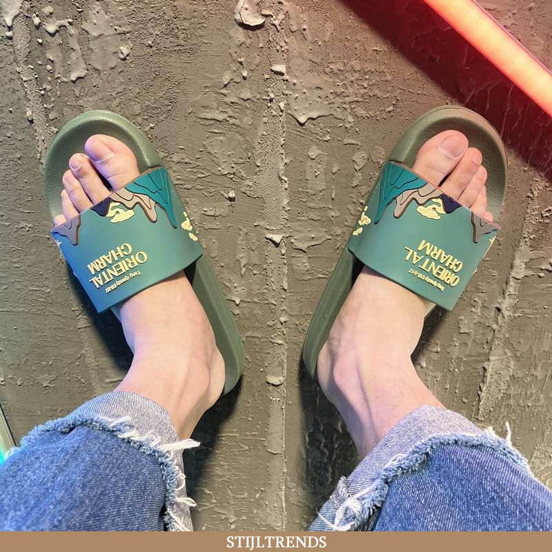 Pantoffels Heren Huis Antislip Groen