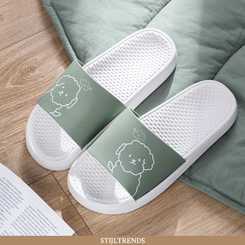 Pantoffels Heren Huis Antislip Groen