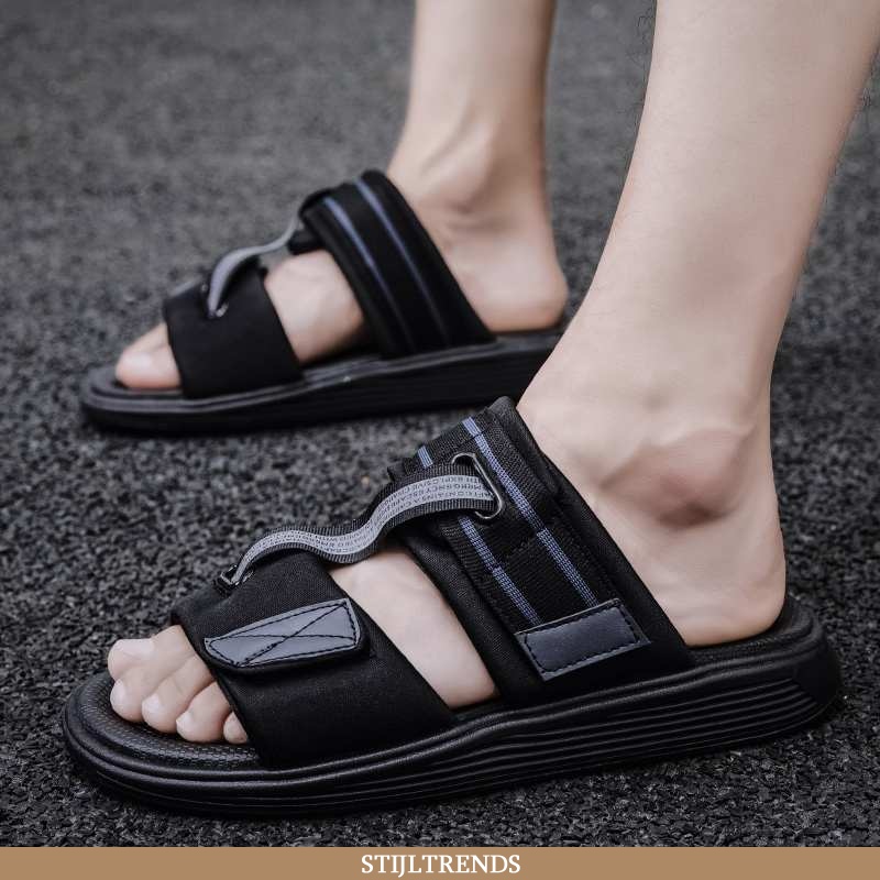 Pantoffels Heren Strand Bovenkleding Zwarte