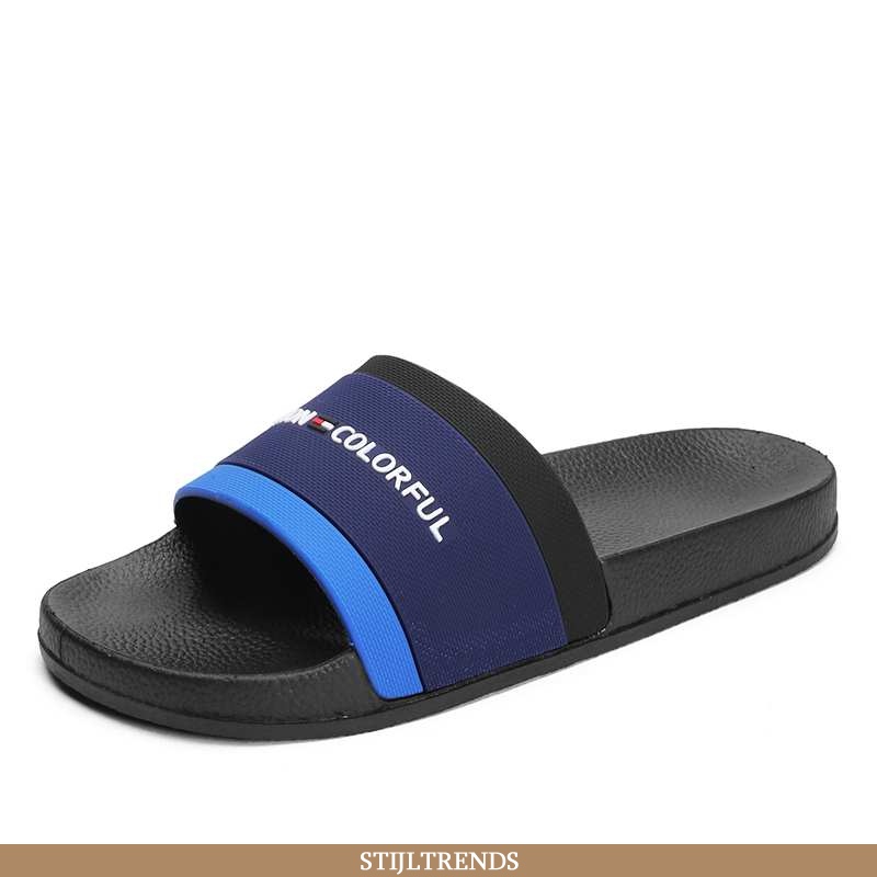 Pantoffels Heren Zomer Bovenkleding Donkerblauwe