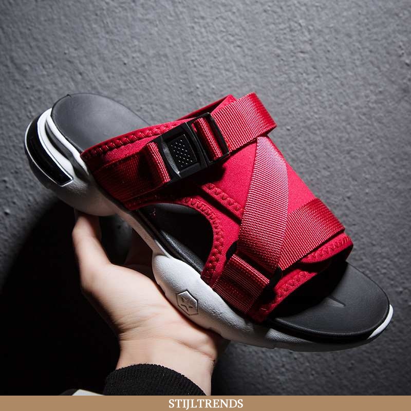 Pantoffels Heren Zomer Mesh Rood