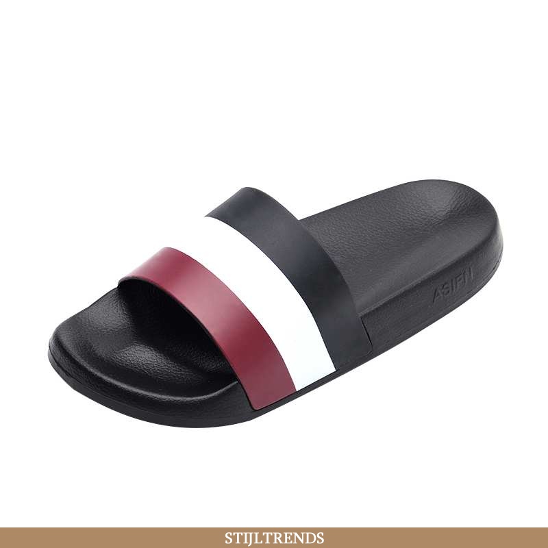 Pantoffels Heren Zomer Platte Zool Rood