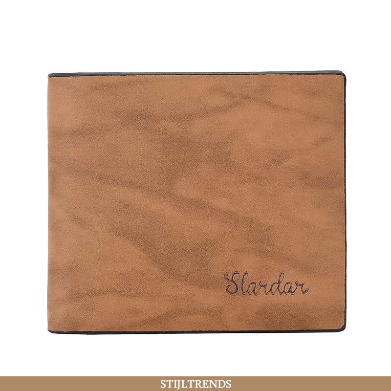Portemonnee Heren Portefeuille Leren Trendy Khaki