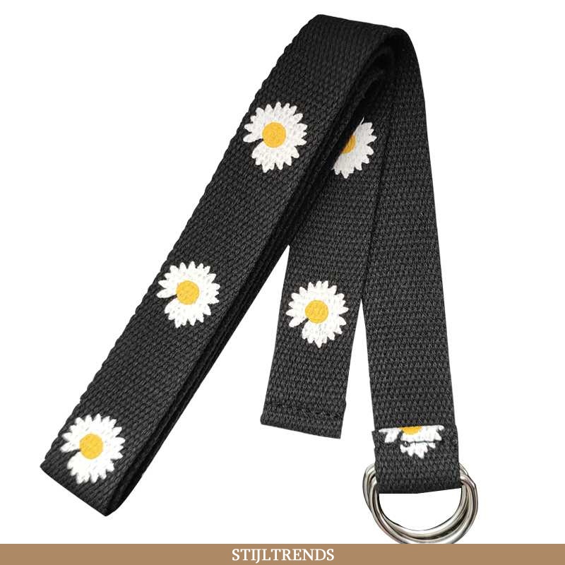 Riem Dames Spijkerbroek Jeans Leren Hippe Madeliefjes