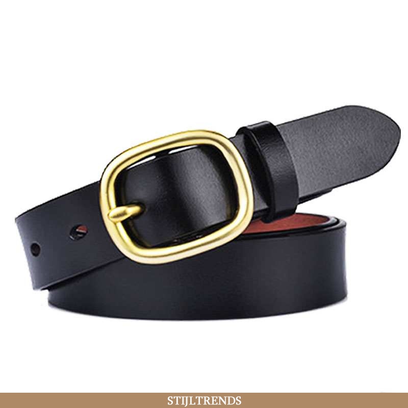 Riem Dames Spijkerbroek Jeans Leren Hippe Veiligheidsspeld