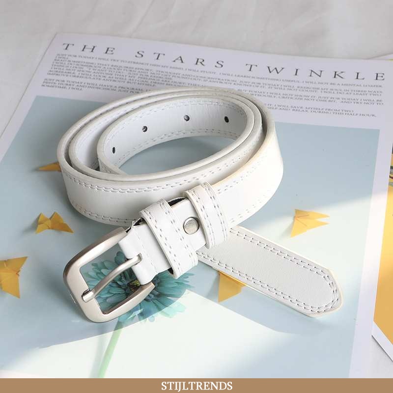 Riem Dames Spijkerbroek Jeans Leren Trendy Decoratie