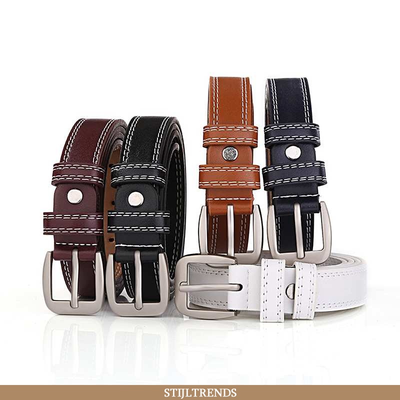 Riem Dames Spijkerbroek Jeans Leren Zomer Zwart