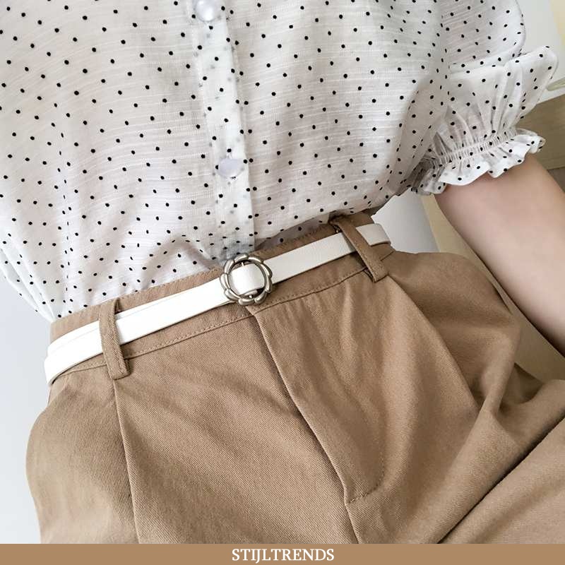 Riem Dames Spijkerbroek Jeans Leren Zwart