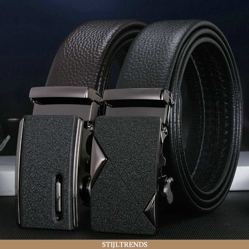 Riem Heren Leren Business Zwart
