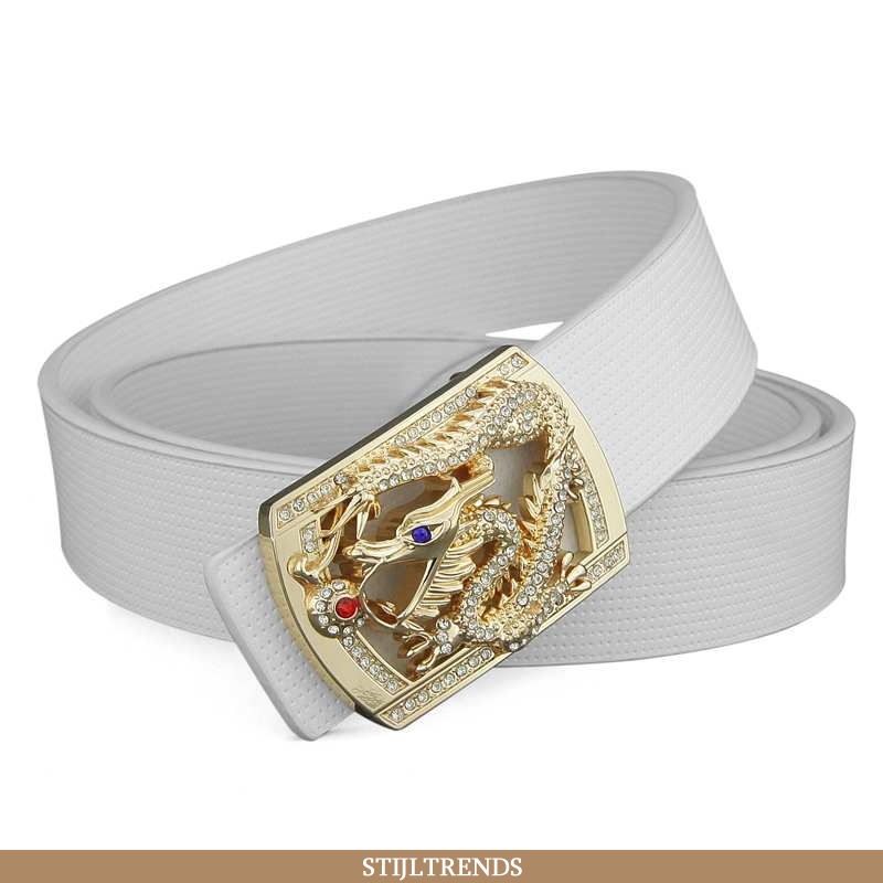 Riem Heren Leren Hippe Wit