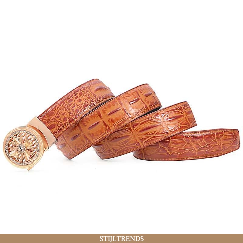 Riem Heren Leren Trendy Bruin