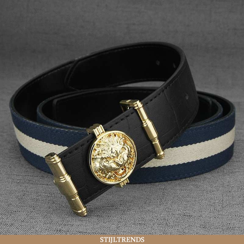 Riem Heren Leren Trendy Zwart