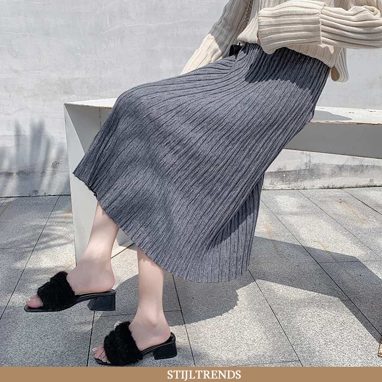 Rok Dames Baggy Elegante Grijs