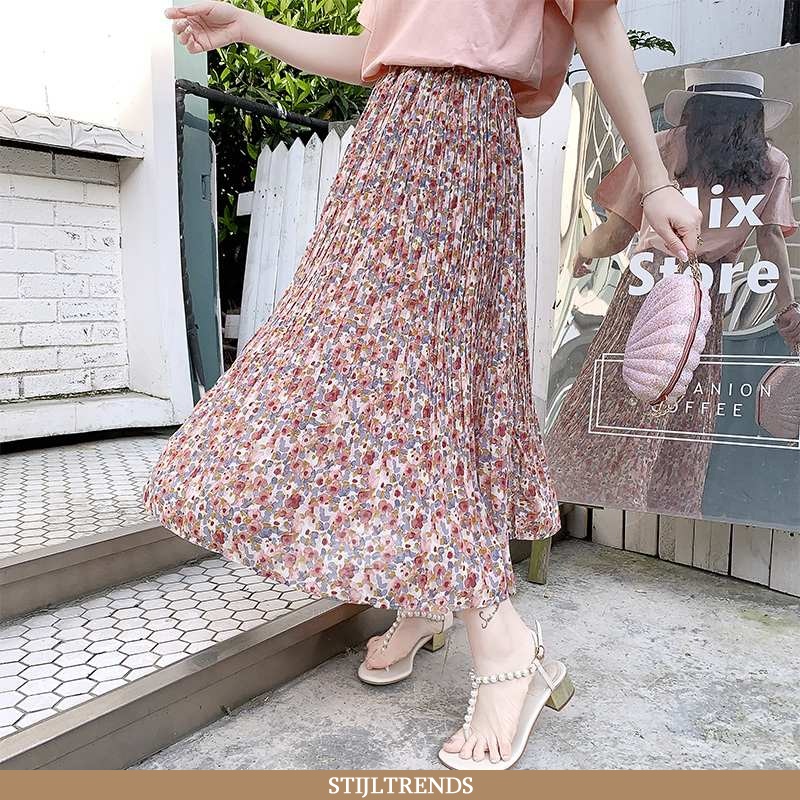 Rok Dames Chiffon Bloemen Nieuw