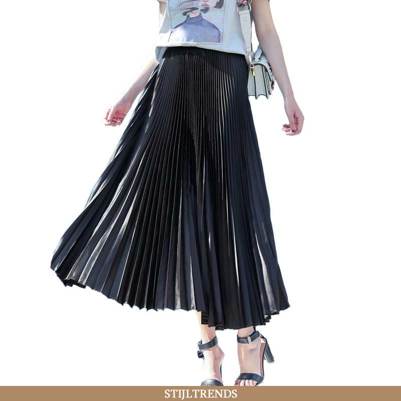 Rok Dames Elegante Effen Kleur Zwarte