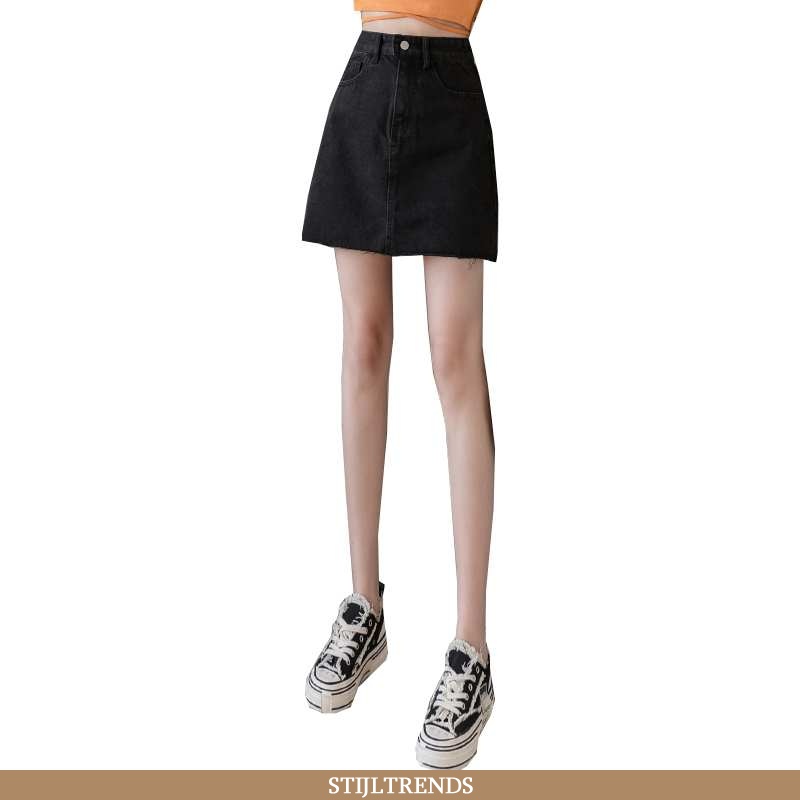 Rok Dames Tas Denim Hoge Taille Nieuw