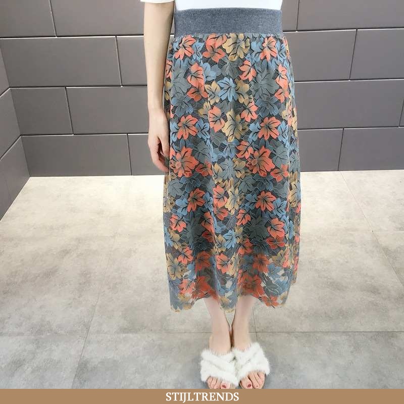 Rok Dames Winter Blauw Blauwe