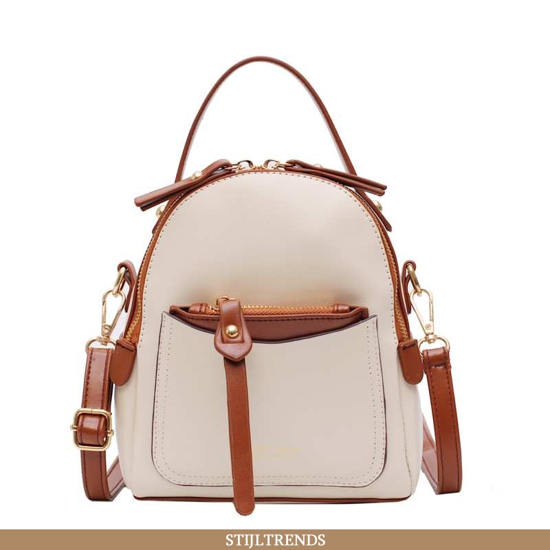 Rugzak Dames Messenger Tas Leren Hippe Mini