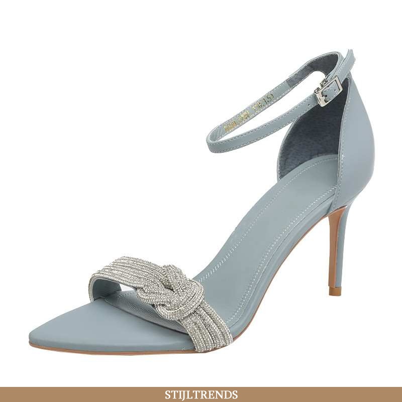Sandalen Dames Pumps Leren Met Hak Nieuw