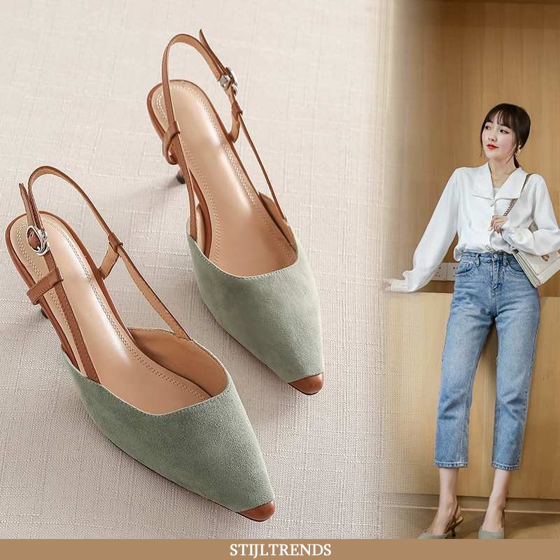 Sandalen Dames Schoenen Leren Zomer Groen