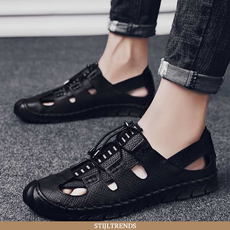 Sandalen Heren Leren Schoenen Leren Casual Ademende
