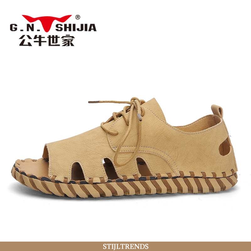 Sandalen Heren Sandaal Leren Zomer Outdoor