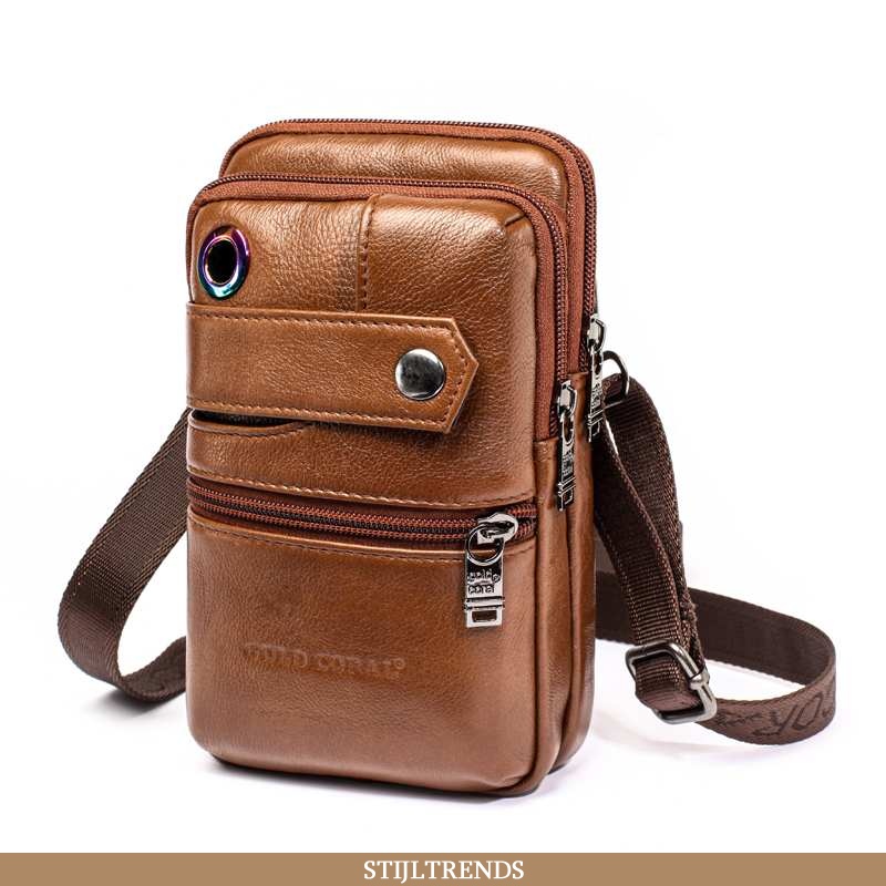 Schoudertas Heren Tas Leren Casual Mini