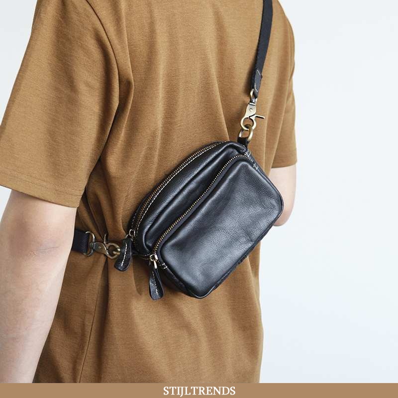 Schoudertas Heren Tas Leren Trendy Mini