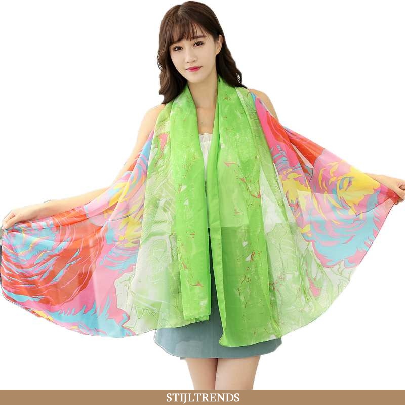 Sjaal Dames Chiffon Trendy Slabbetje