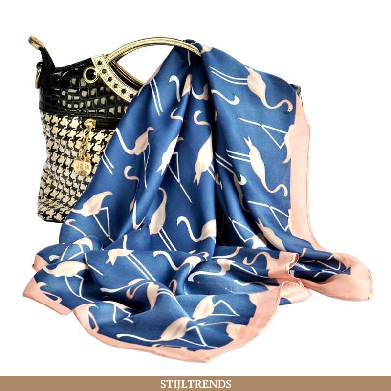 Sjaal Dames Herfst Grote Blauwe