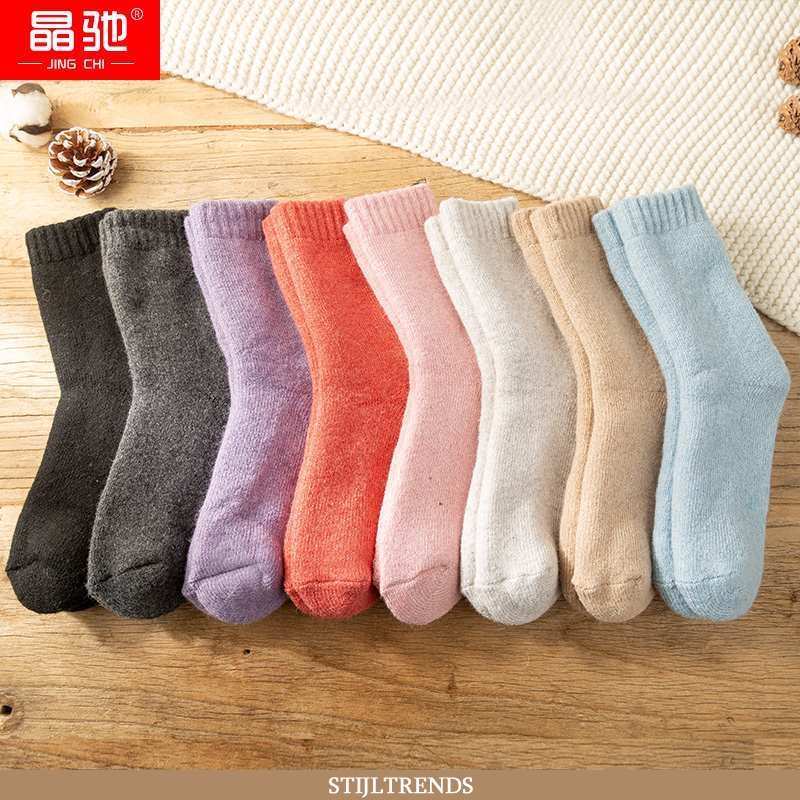 Sokken Dames Wollen Dikke Blauw